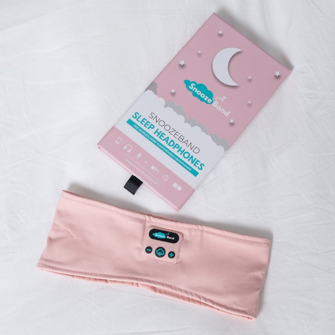 Snoozeband Bluetooth sleep headphones blush pink gift box packaging